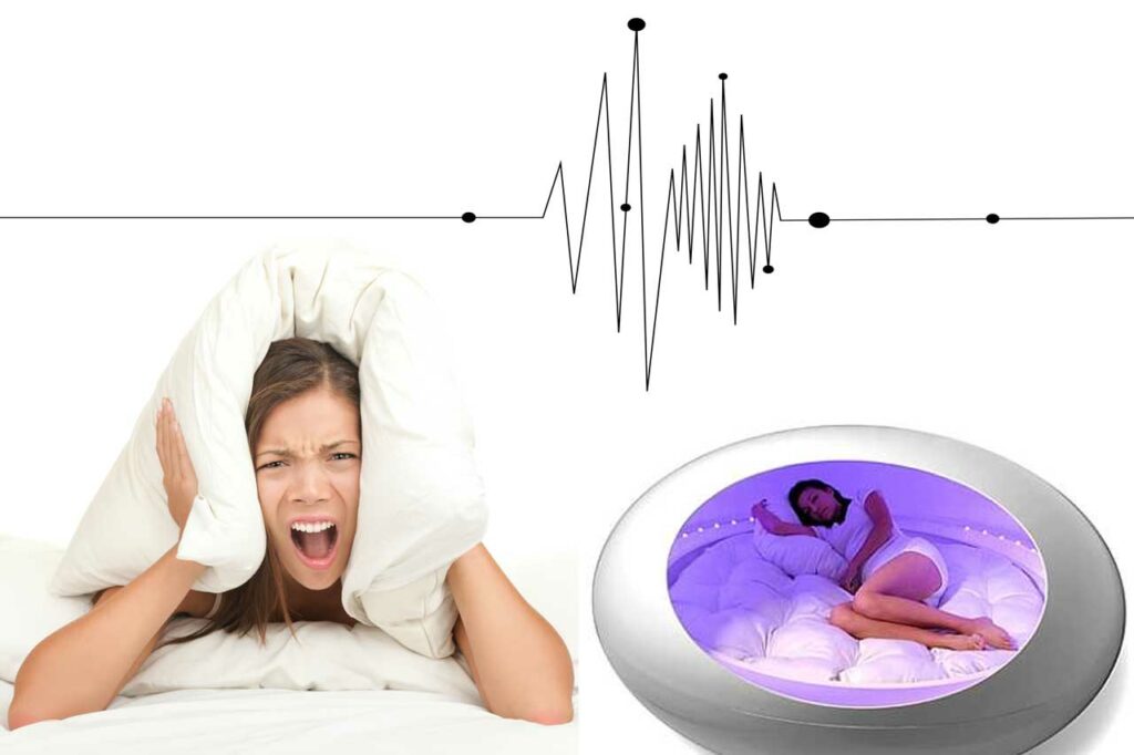soundproof sleeping pod and bed